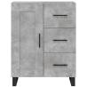 Stylish Highboard in Concrete Grey | 69.5x34x180 cm