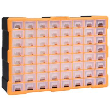 Multi-Drawer Organiser with 64 Drawers - Durable & Compact