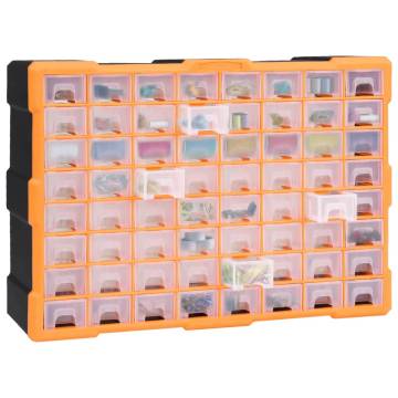 Multi-Drawer Organiser with 64 Drawers - Durable & Compact