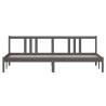 Grey Solid Wood Bed Frame 200x200 cm - Modern & Sturdy