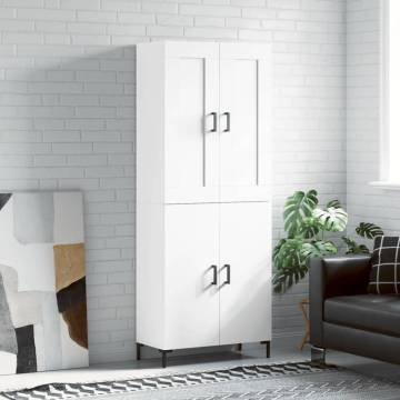 Highboard White 69.5x34x180 cm - Stylish Storage Solution