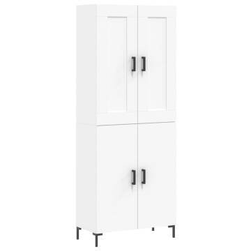 Highboard White 69.5x34x180 cm - Stylish Storage Solution