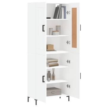 Highboard White 69.5x34x180 cm - Stylish Storage Solution