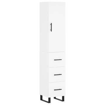 Stylish Highboard White 34.5x34x180 cm | HipoMarket