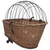 Vintage Bike Rear Basket with Cover - Natural Willow 55x31x36 cm