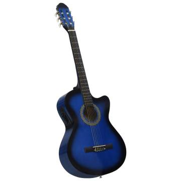 Western Classical Cutaway Guitar with Equalizer - Blue