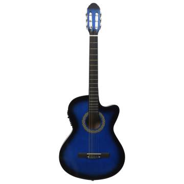 Western Classical Cutaway Guitar with Equalizer - Blue