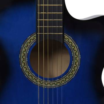 Western Classical Cutaway Guitar with Equalizer - Blue