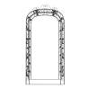 Garden Arch Black 116x45x240 cm Steel | Hipomarket UK