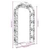 Garden Arch Black 116x45x240 cm Steel | Hipomarket UK