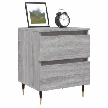 Elegant Grey Sonoma Bedside Cabinets - 2 pcs | Hipo Market UK