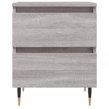 Elegant Grey Sonoma Bedside Cabinets - 2 pcs | Hipo Market UK