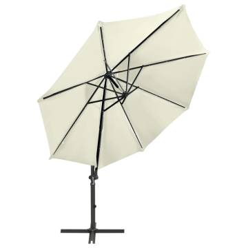 Cantilever Umbrella with LED Lights | Sand | 300 cm