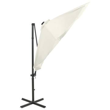 Cantilever Umbrella with LED Lights | Sand | 300 cm