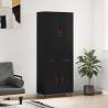 Highboard Black 69.5x34x180 cm Engineered Wood Colour black Quantity in Package 1 Model 2 doors 2 drawers 