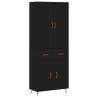 Stylish Highboard Black - 69.5x34x180 cm | Hipo Market