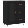 Elegant Highboard Black - 69.5x34x180 cm Engineered Wood | Hipo Market