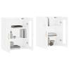 Elegant Wall Mounted Cabinets - High Gloss White - 2 pcs