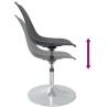 Swivel Dining Chairs 4 pcs Grey PP - Minimalist Style