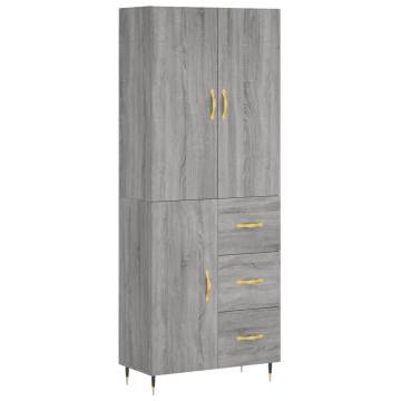 Highboard Grey Sonoma - Stylish Storage Cabinet | Hipomarket