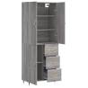 Highboard Grey Sonoma - Stylish Storage Cabinet | Hipomarket