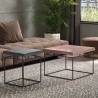 Rousseau 2 Piece Coffee Table Set - Grey & Rust Design