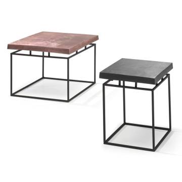 Rousseau 2 Piece Coffee Table Set - Grey & Rust Design