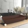 Luxury Basin Rectangular Matt Dark Brown 71x38 cm Ceramic Colour matte dark brown 