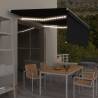 Manual Retractable Awning with Blind&LED 4x3m Anthracite Colour anthracite Size 4 x 3 m Quantity in Package 1 