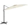 Cantilever Umbrella with Aluminium Pole - Sand White 300x300 cm