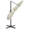 Cantilever Umbrella with Aluminium Pole - Sand White 300x300 cm