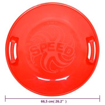 Round Sledge Red 66.5 cm - Winter Fun & Adventure