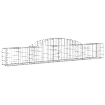 Arched Gabion Basket - Galvanised Iron 300x30x40/60 cm