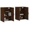 Elegant Wall Mounted Cabinets - Brown Oak - 2 pcs | Hipomarket