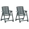 Garden Chairs 2 pcs Plastic Green Colour green Quantity in Package 2 Number of 1 