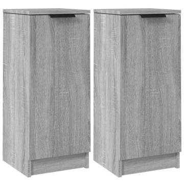 Stylish Sideboards 2 pcs Grey Sonoma - Quality Engineered Wood