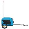 Pet Bike Trailer - Blue & Black Oxford Fabric, Sturdy Iron Frame