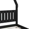 Kids Bed Frame Black 80x200 cm - Solid Pine Wood Design