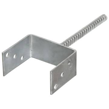 6 pcs Galvanised Steel Fence Anchors - Durable & Secure