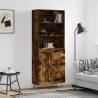 Stylish Highboard in Smoked Oak - 69.5x34x180 cm | Hipo Market