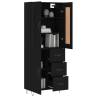 Stylish Highboard Black 69.5x34x180 cm - Durable Engineered Wood