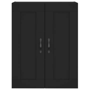 Stylish Highboard Black 69.5x34x180 cm - Durable Engineered Wood