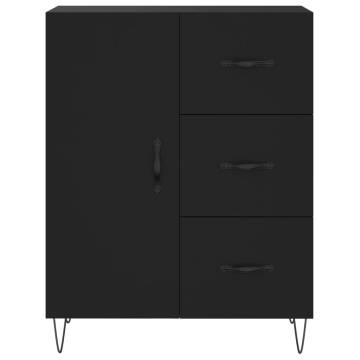 Stylish Highboard Black 69.5x34x180 cm - Durable Engineered Wood