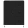 Stylish Highboard Black 69.5x34x180 cm - Durable Engineered Wood