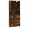 Stylish Highboard in Smoked Oak - 69.5x34x180 cm | Hipo Market