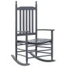 Rocking Chair with Curved Seat Grey Poplar Wood Colour grey Quantity in Package 1 