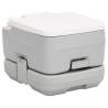 Portable Camping Toilet Grey and White 10+10 L HDPE Size 41.5 x 36.5 x 30 cm 