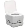 Portable Camping Toilet 10+10 L - Grey & White HDPE