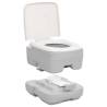 Portable Camping Toilet 10+10 L - Grey & White HDPE