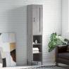 Highboard Grey Sonoma 34.5x34x180 cm Engineered Wood Colour grey sonoma Quantity in Package 1 Model 3 shelves 